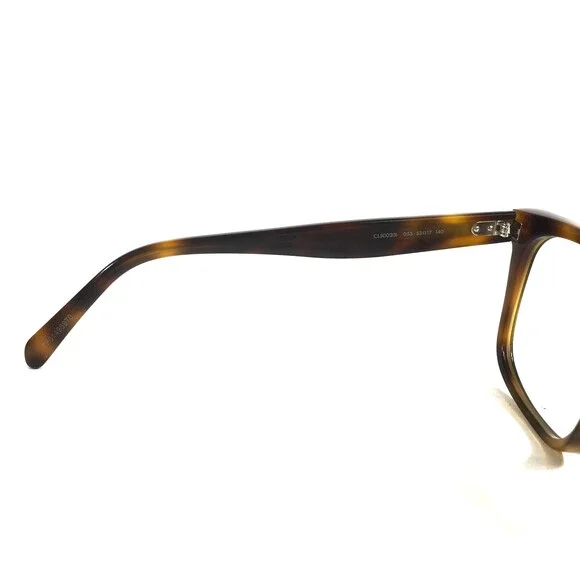 Celine Eyeglasses Frames CL50020I 053 Tortoise Brown Cat Eye Full Rim 53-17-140 - Picture 8 of 11